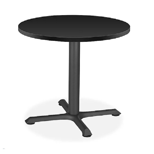 30"h × 30" round Cafe-Height Black Table