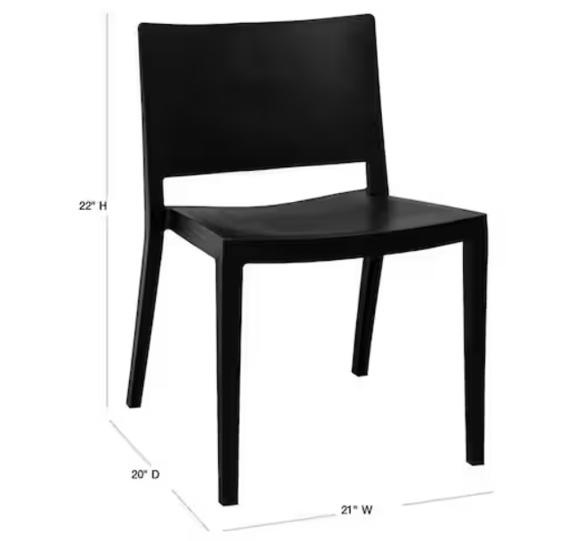 Standard Cafe-Height Chair Black
